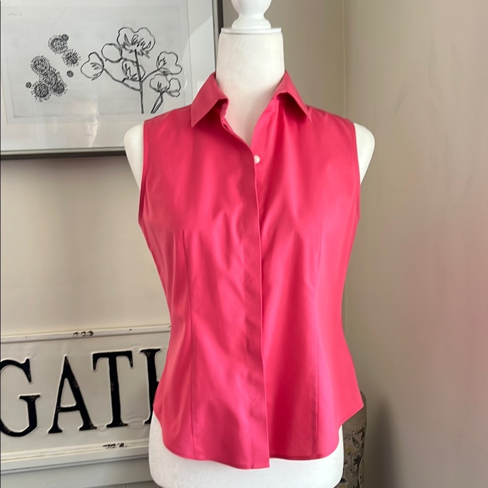 COPY - COPY - Talbots Sleeveless Button Front Top